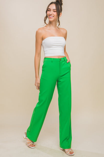 Love Tree High Waist Straight Pants - UrbanEthereal