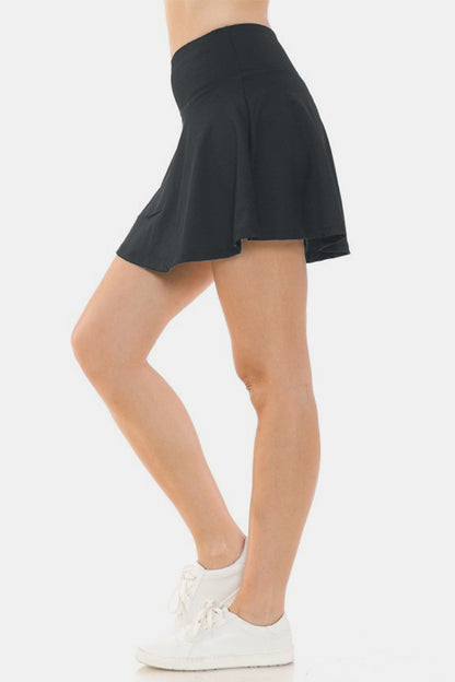 Leggings Depot Wide Waistband Active Skort - UrbanEthereal