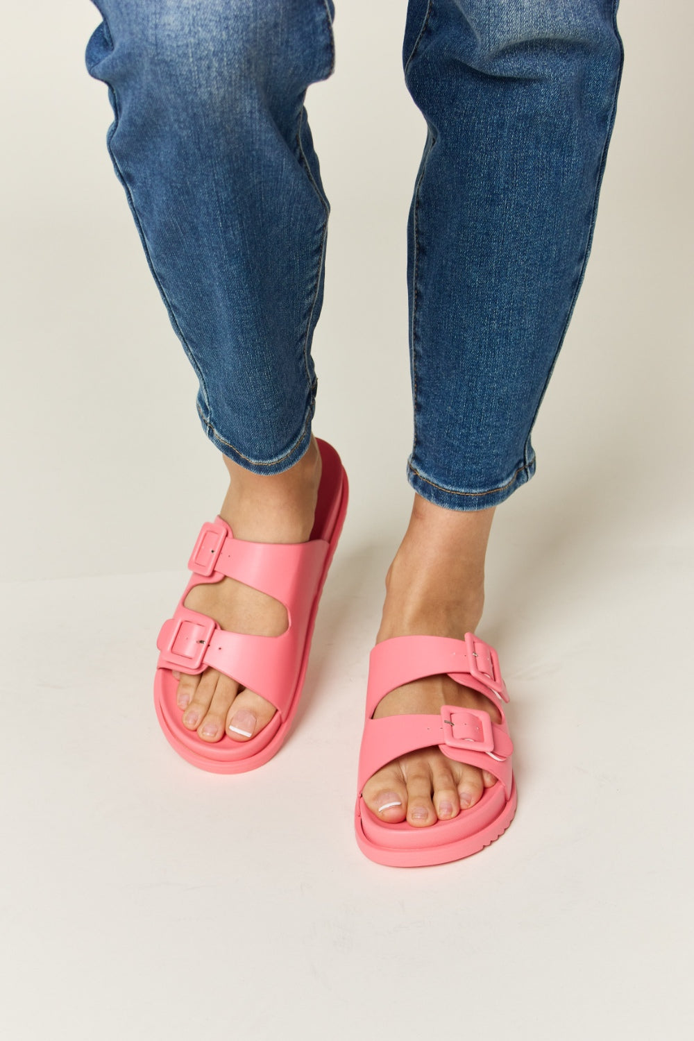 Legend Double Buckle Open Toe Sandals - UrbanEthereal