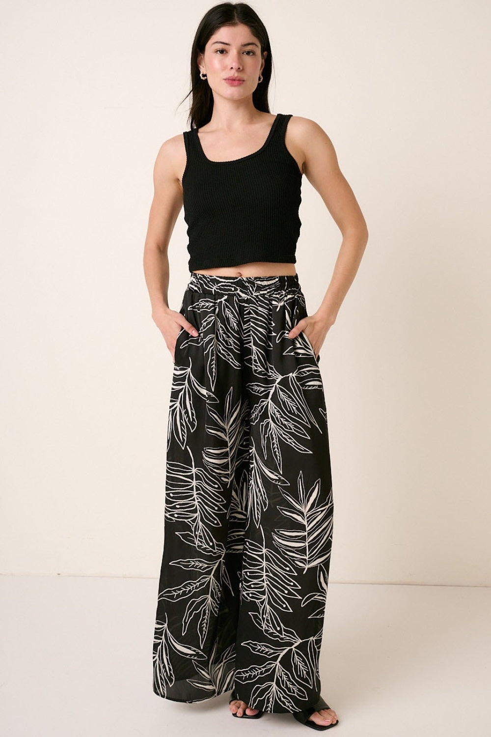 Mittoshop Printed Wide Leg Pants - UrbanEthereal