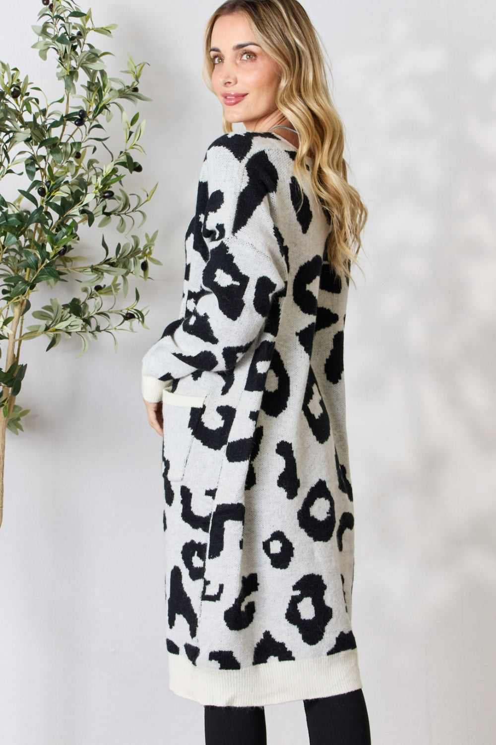 BiBi Leopard Open Front Cardigan - UrbanEthereal