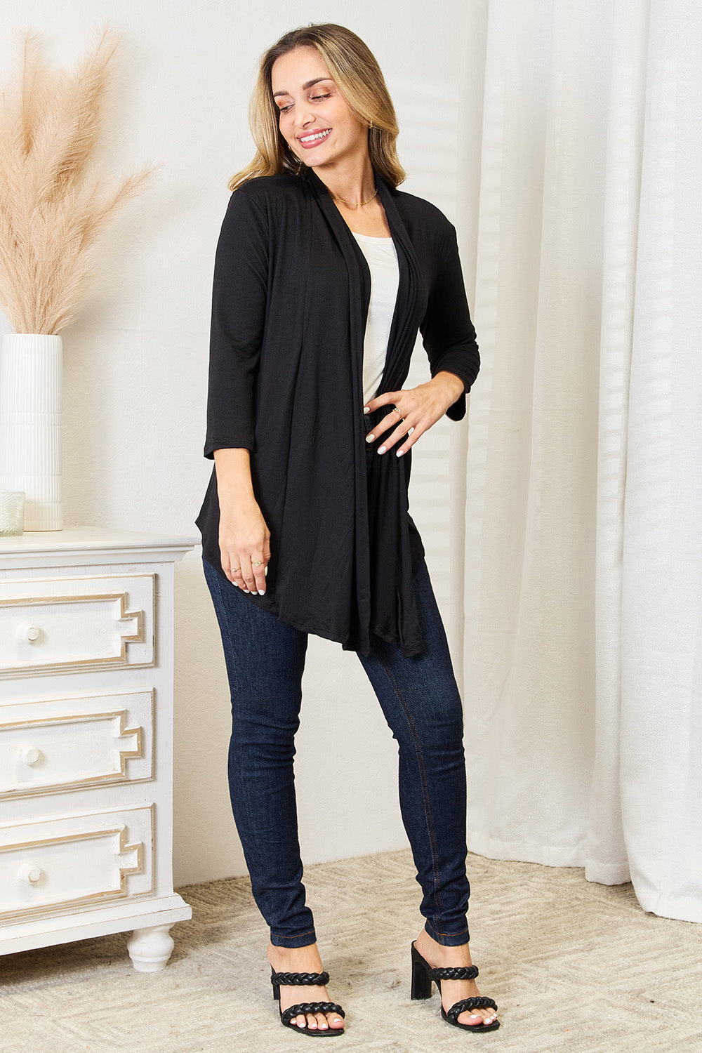 Culture Code Full Size Open Front Cardigan - UrbanEthereal