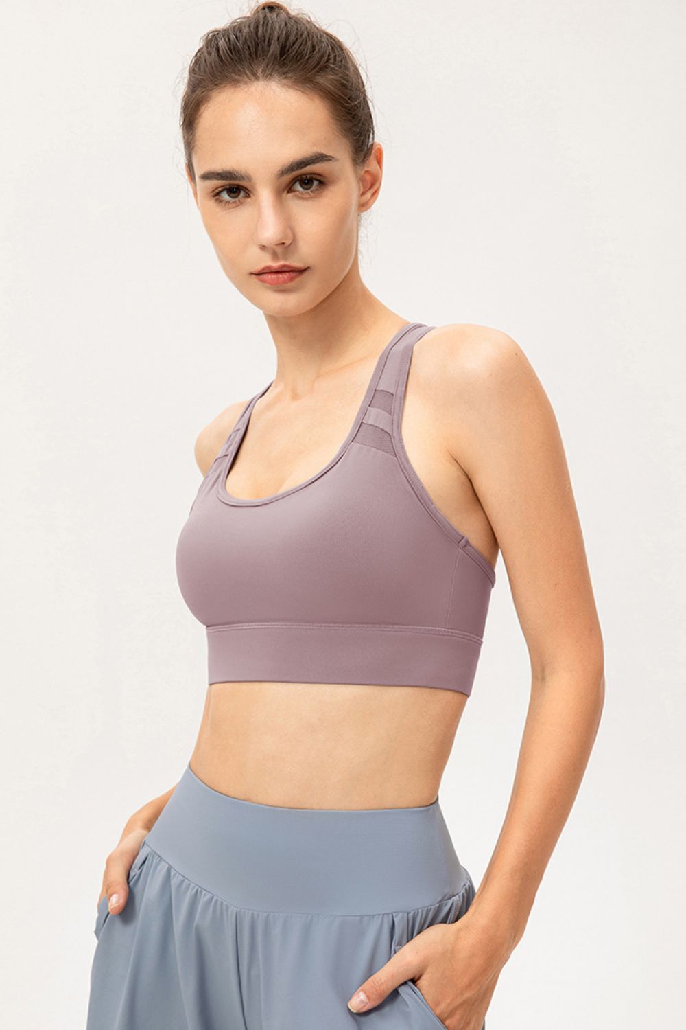 Scoop Neck Long Sports Bra