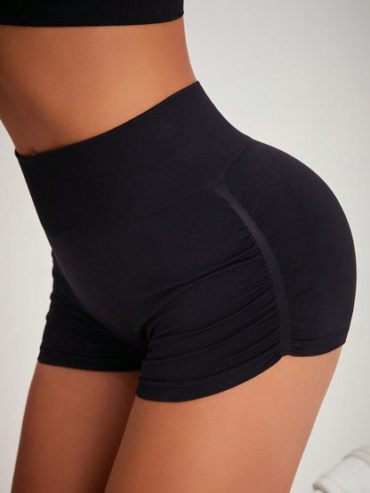 High Waist Active Shorts - UrbanEthereal