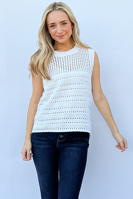 And The Why Hollowed Out Buttoned Tank - UrbanEthereal