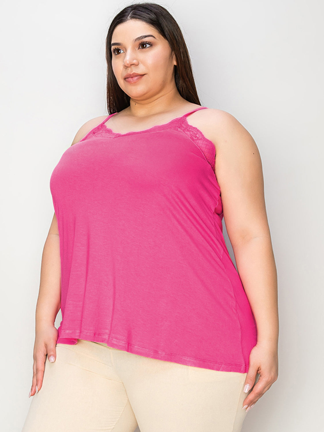 Basic Bae Full Size Lace Trim V-Neck Cami - UrbanEthereal