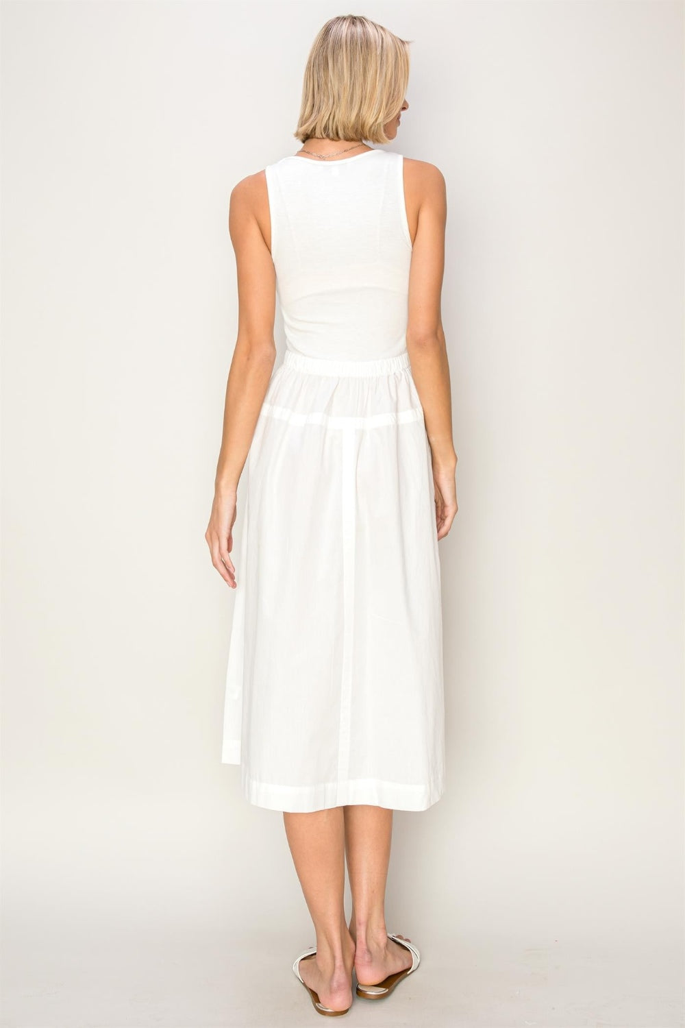 HYFVE Mixed Media Midi Tank Dress - UrbanEthereal