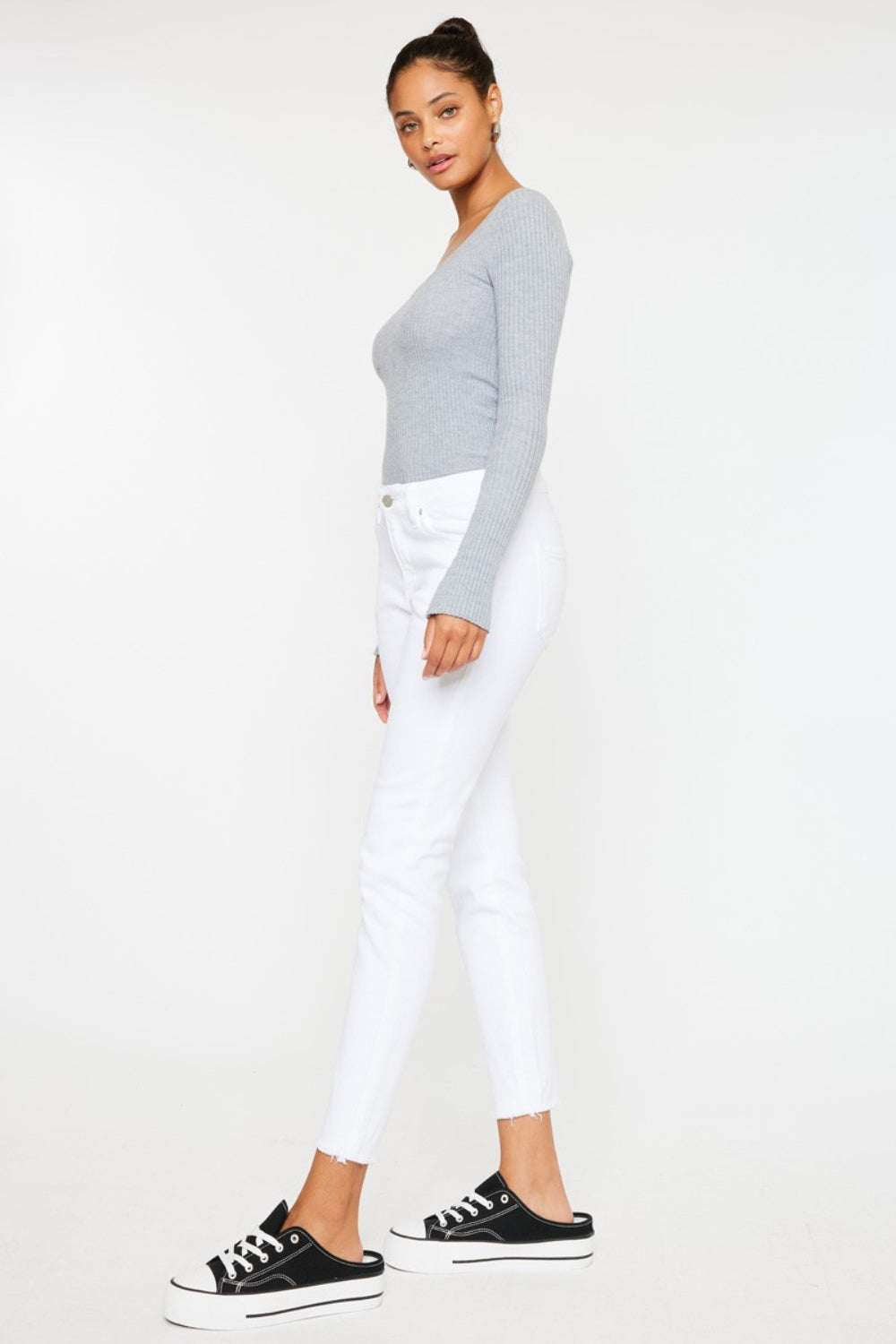 Kancan Mid Rise Ankle Skinny Jeans - UrbanEthereal