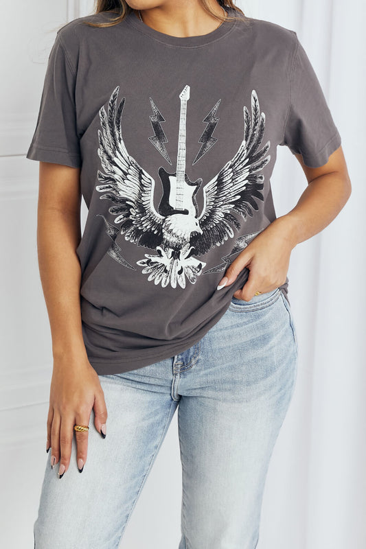 mineB Full Size Eagle Graphic Tee Shirt - UrbanEthereal