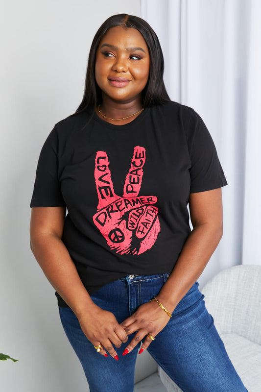 mineB Full Size Graphic Tunic T-Shirt - UrbanEthereal