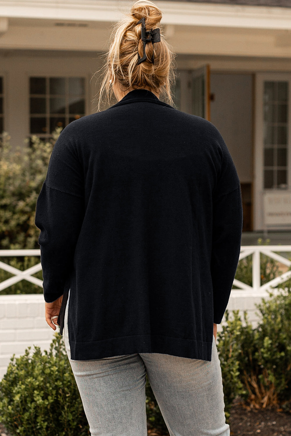 Plus Size Mock Neck Dropped Shoulder Sweater - UrbanEthereal