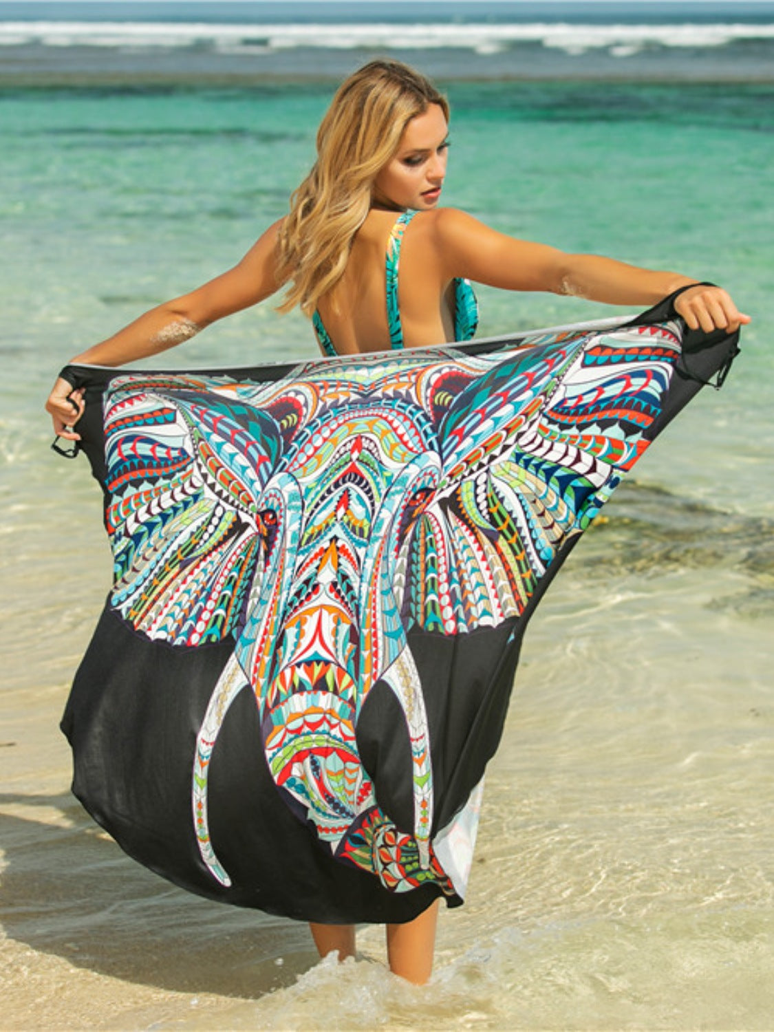 Printed Spaghetti Strap Cover Up - UrbanEthereal