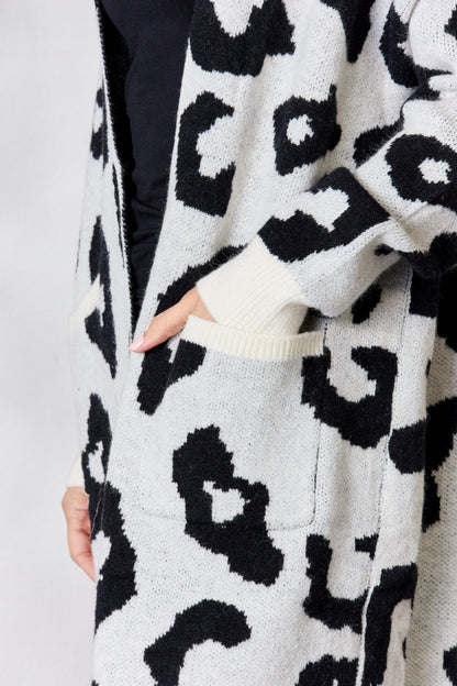BiBi Leopard Open Front Cardigan - UrbanEthereal