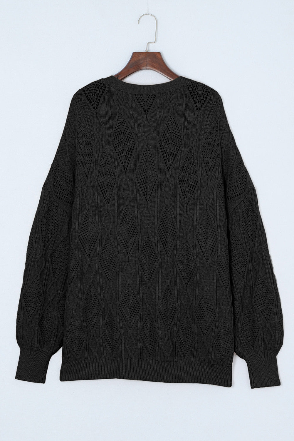 Plus Size Cable-Knit Button Up Sweater - UrbanEthereal