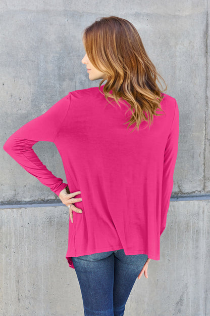 Basic Bae Full Size Open Front Long Sleeve Cardigan - UrbanEthereal
