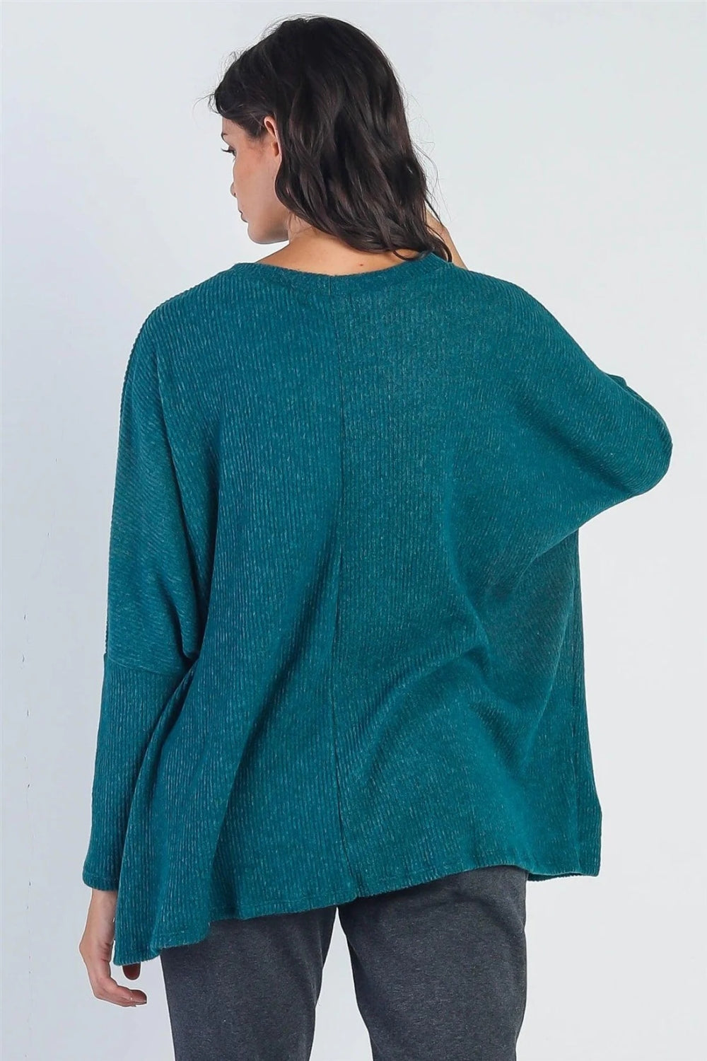 Cherish Apparel Round Neck Long Sleeve Sweater - UrbanEthereal