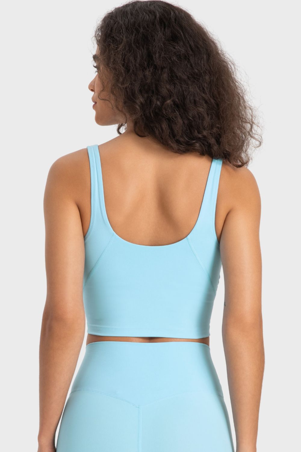 Deep V-Neck Crop Sports Bra - UrbanEthereal