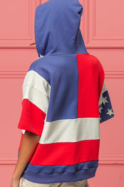 BiBi American Flag Theme Hoodie - UrbanEthereal