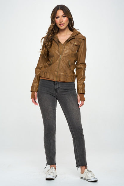 Coalition LA Double Zip Hooded Long Sleeve Jacket - UrbanEthereal