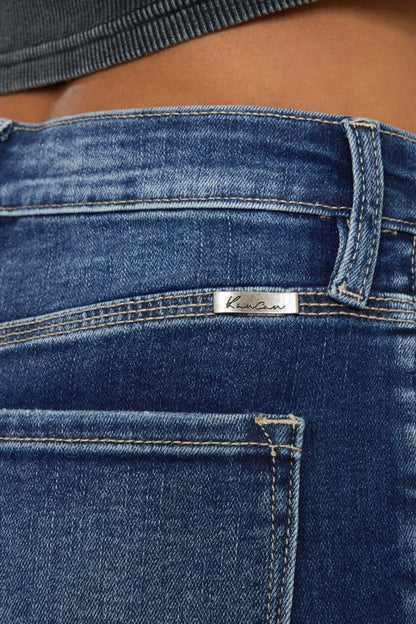 Kancan Full Size Cat's Whiskers Button Fly Denim Shorts - UrbanEthereal
