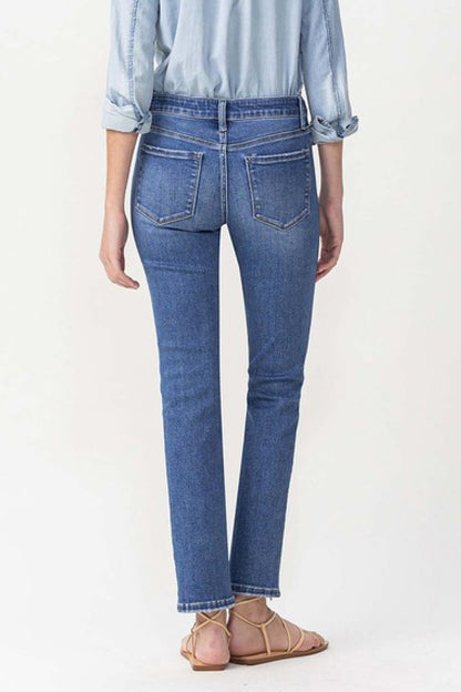 Lovervet Full Size Maggie Midrise Slim Ankle Straight Jeans - UrbanEthereal