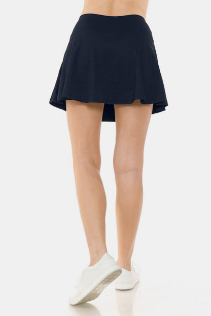 Leggings Depot Wide Waistband Active Skort - UrbanEthereal