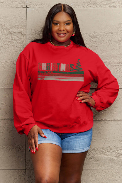 Simply Love Full Size CHRISTMAS Long Sleeve Sweatshirt