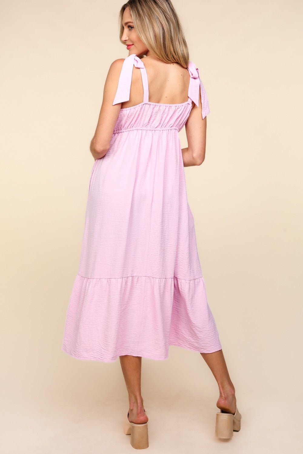 Haptics Crochet Lace Ruffle Hem Cami Midi Dress - UrbanEthereal