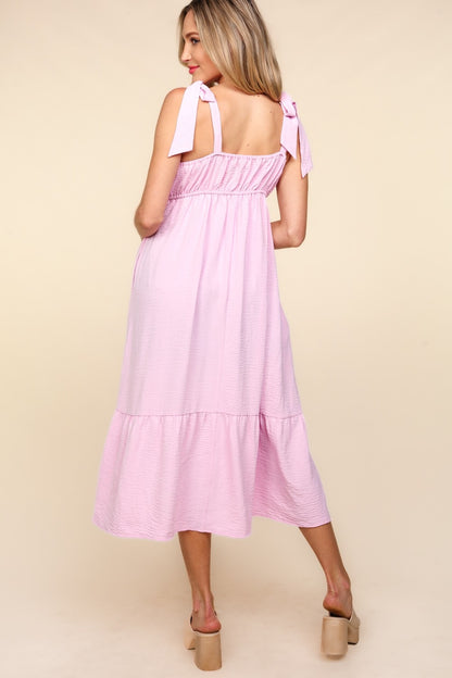 Haptics Crochet Lace Ruffle Hem Cami Midi Dress - UrbanEthereal