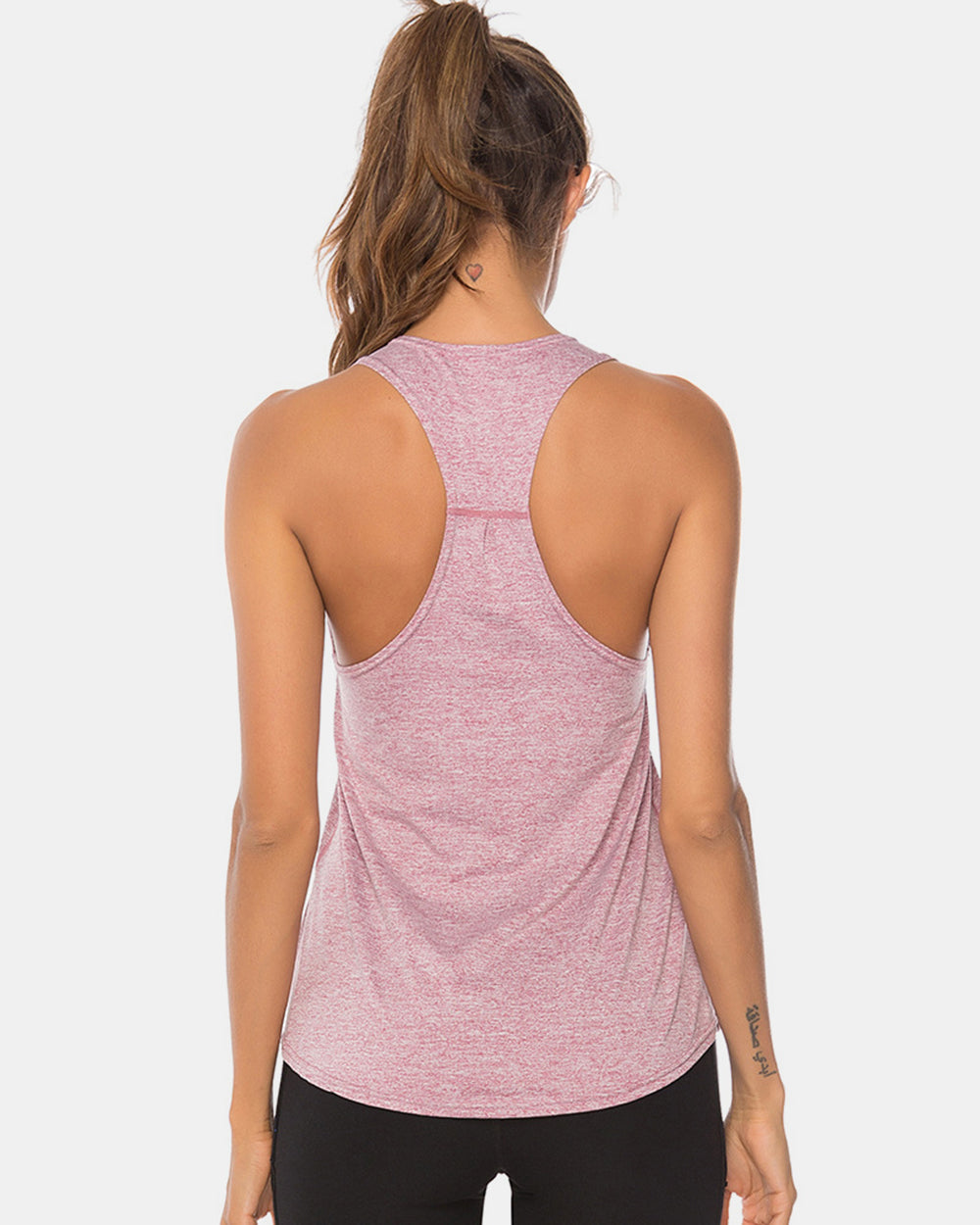 Full Size Scoop Neck Wide Strap Active Tank - UrbanEthereal