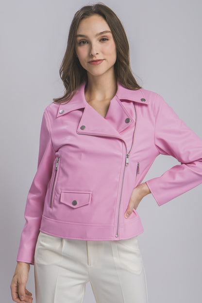 Love Tree Collared Neck Zip Up Jacket - UrbanEthereal