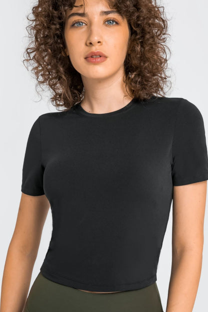 Millennia Round Neck Short Sleeve Yoga Tee