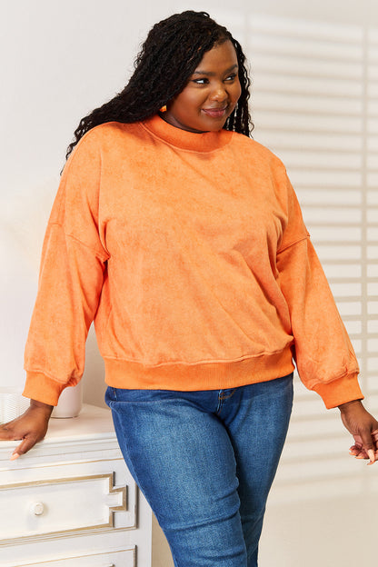Basic Bae Round Neck Dropped Shoulder Sweatshirt - UrbanEthereal